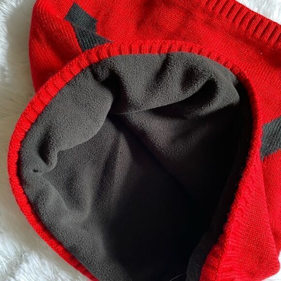 DKNY Red & Black Tube Scarf NEW With Tags One Size - Picture 4 of 5